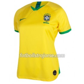 Brasilien Matchtröjor Dam Hemma Fotbollströja Copa América 2019 Kortärmad